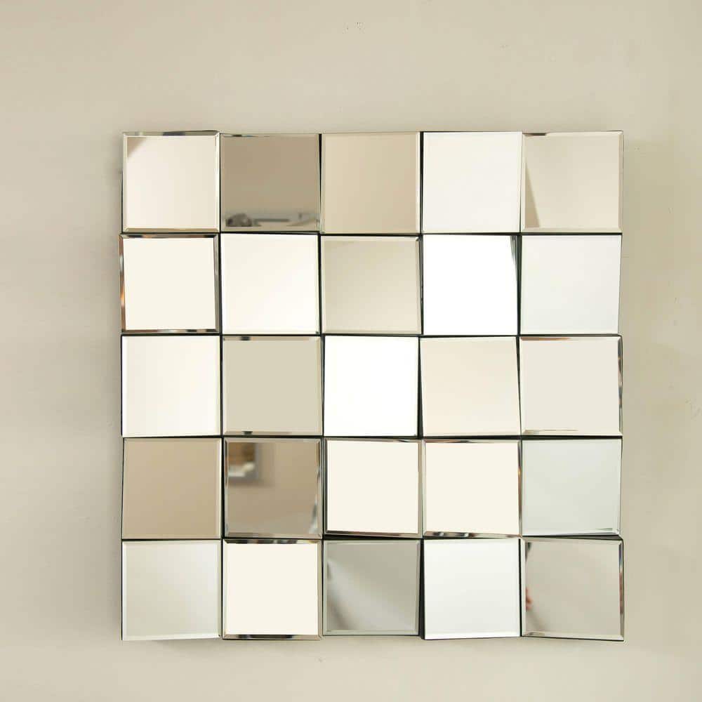 Miscool Avex Silver 23.62 in. W x 23.62 in. H Art Deco Square