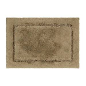 Regency Taupe 21 in. x 34 in. Tan Cotton Machine Washable Bath Mat