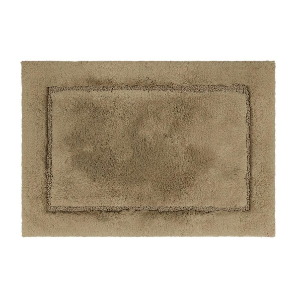Mohawk Home Regency Taupe 17 in. x 24 in. Tan Cotton Machine Washable Bath Mat