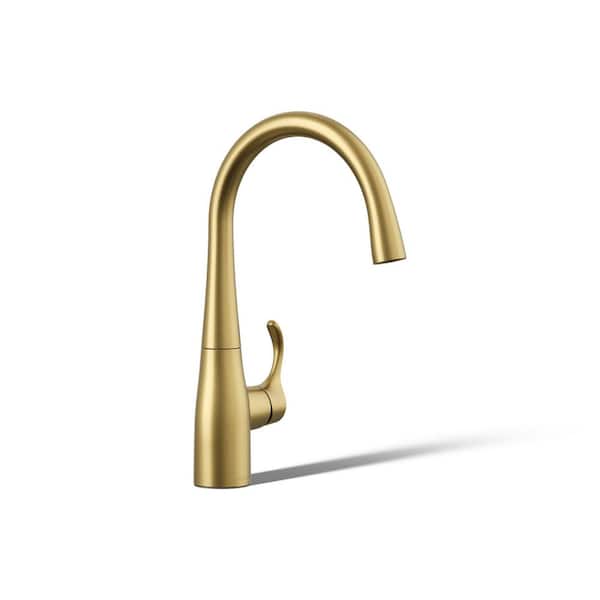 Simplice Single Handle Bar Faucet in Vibrant Brushed Moderne Brass