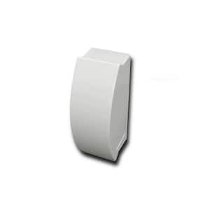 Elliptus Series Steel Easy Slip-On Baseboard Heater Cover Right Side Closed End Cap in White