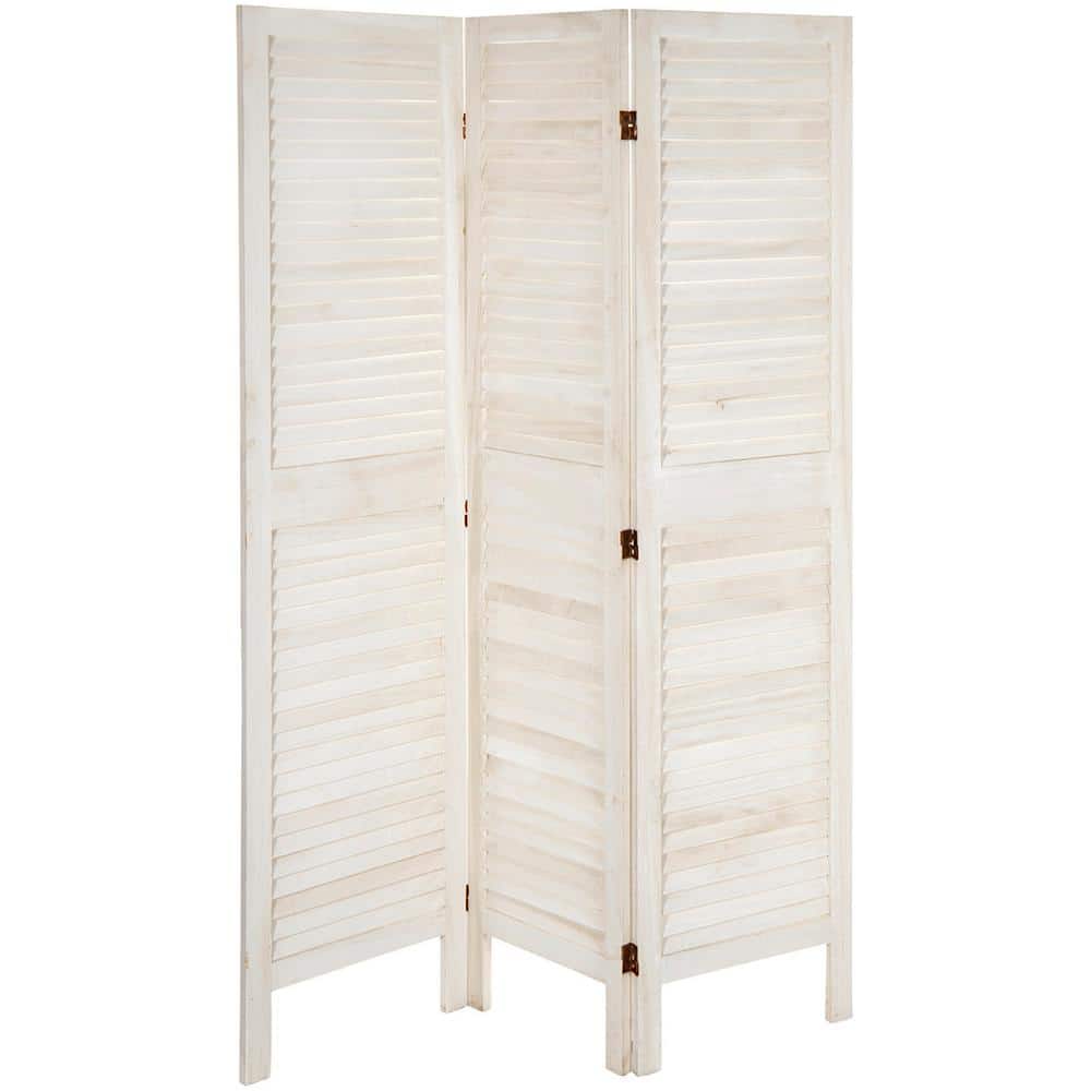 5.5 ft. White Classic Venetian 3-Panel Room Divider