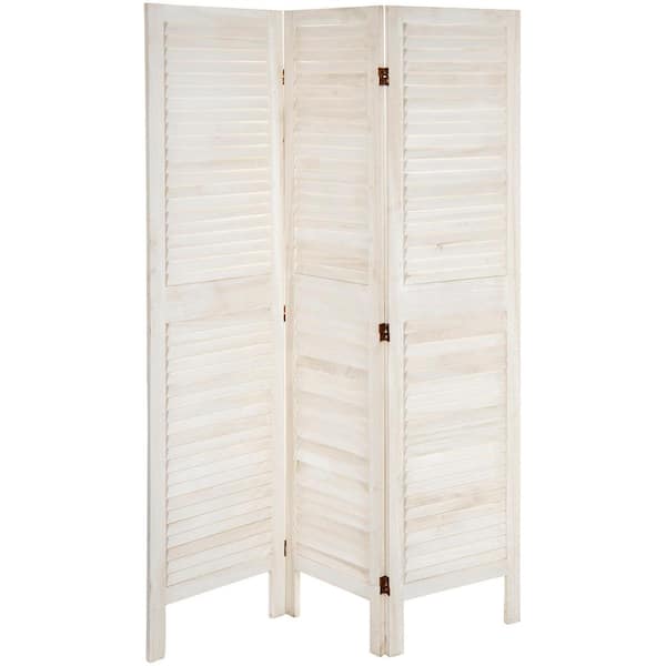 5.5 ft. White Classic Venetian 3-Panel Room Divider