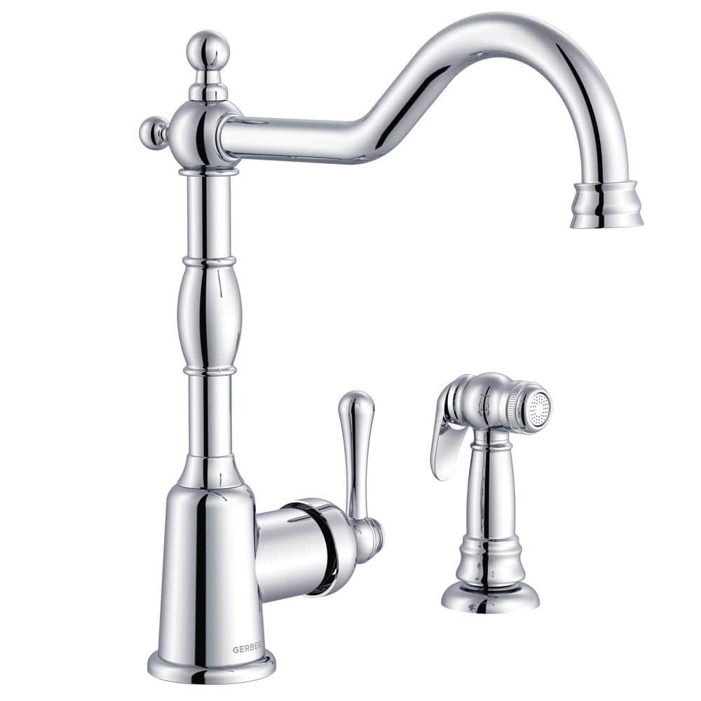 Showroom Series Add-On Spout Assembly with Single Handle Diverter for Utility Faucets in Chrome (6 in. Spout) Showroom Series Add-On Spout Assembly with Single Handle Diverter for Utility Faucets in Chrome (6 in. Spout)