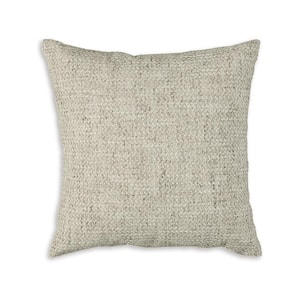 Gray Woven Straight Polyester 20 in. x 7 in. Throw Pillow (Set of 4)