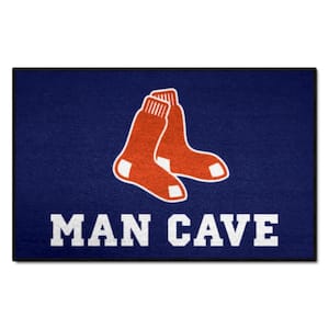 Boston Red Sox Man Cave Navy 1.5 ft. x 2.5 ft. Starter Area Rug