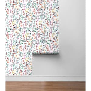 Gestures Crayon Vinyl Peel and Stick Wallpaper Roll (Covers 30.75 sq. ft.)