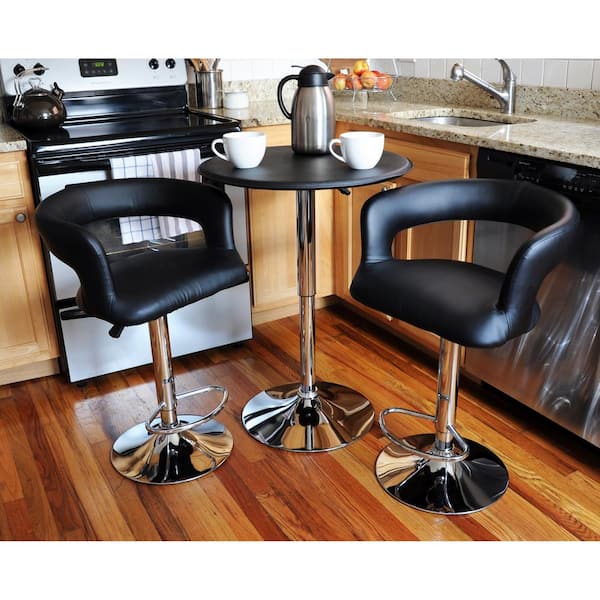 3-Piece Black Bar Table Set