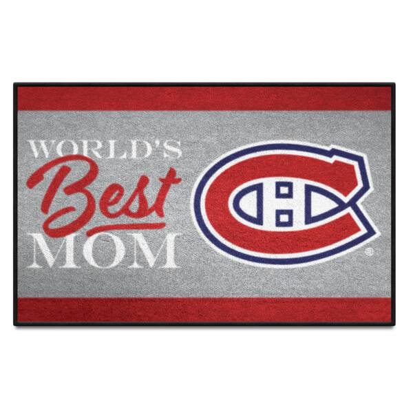 Habs Rug FANMATS Montreal Canadiens Red World's Best Mom 19 in. x 30 in. Starter ...
