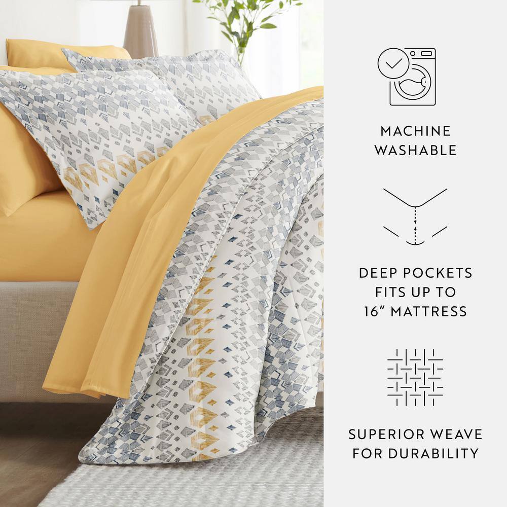 Twin Gray Microfiber Reversible Bed in a Bag Set