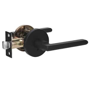 CozyBlock Privacy Door Lever Handle Matte Black Finish Easy to Lock and Unlock for Bedroom and Bathroom (Set of 1)