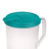 Sterilite 1 gal. Teal Round Plastic Clear Pitcher and Spout with