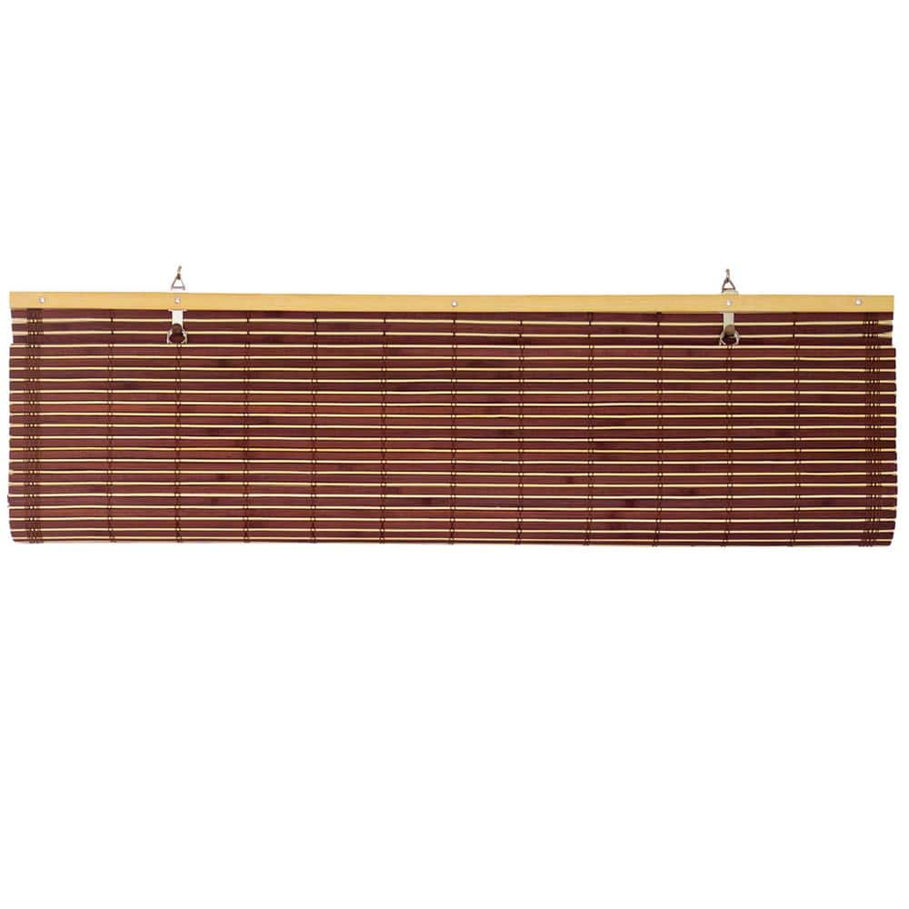 Mahogany Bamboo Cordless Indoor Roll-Up Window Shade