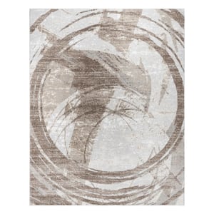 Alor Montu Beige 9 ft. x 13 ft. Abstract Indoor Area Rug