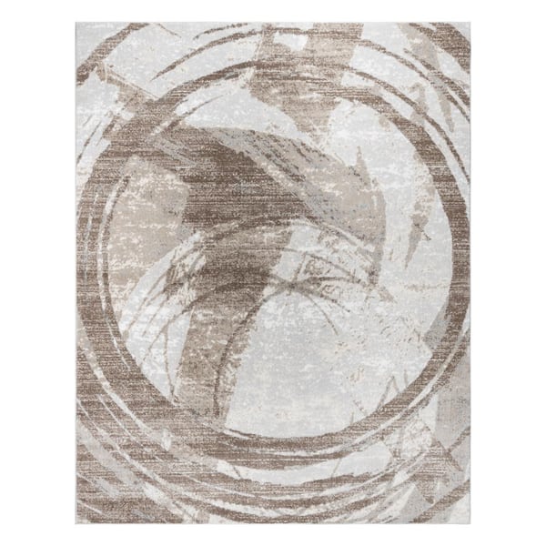 Gertmenian Alor Montu Beige 9 ft. x 13 ft. Abstract Indoor Area Rug