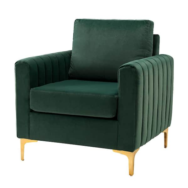 Modern green 2025 velvet chair