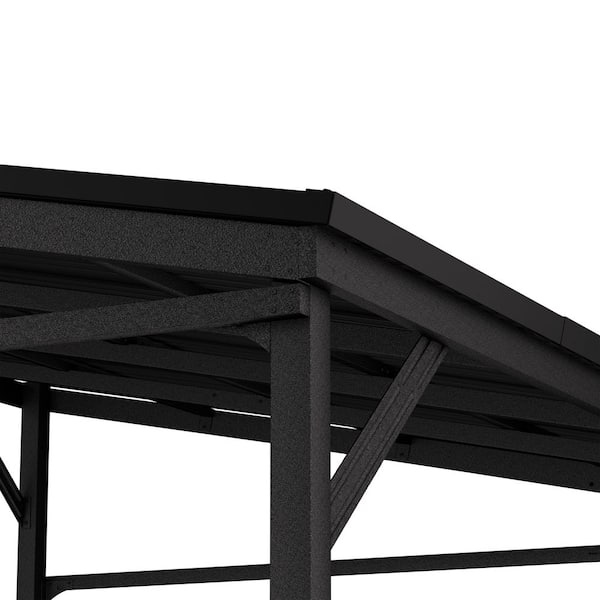 Have a question about VEIKOUS 10 ft. x 8 ft. Black Metal
