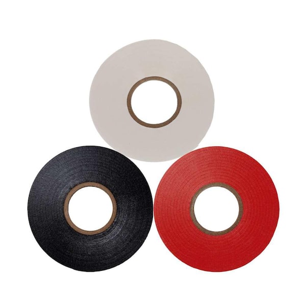 buitenaards wezen Eigenlijk Internationale Scotch 3/4 in. x 66 ft. Vinyl Electrical Tape, Black/Red and White (3-Pack)  6132-10828/6 - The Home Depot