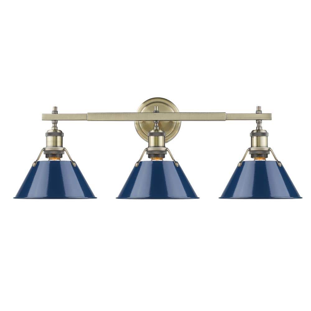 Golden Brass 24" Transitional Bath Vanity Light