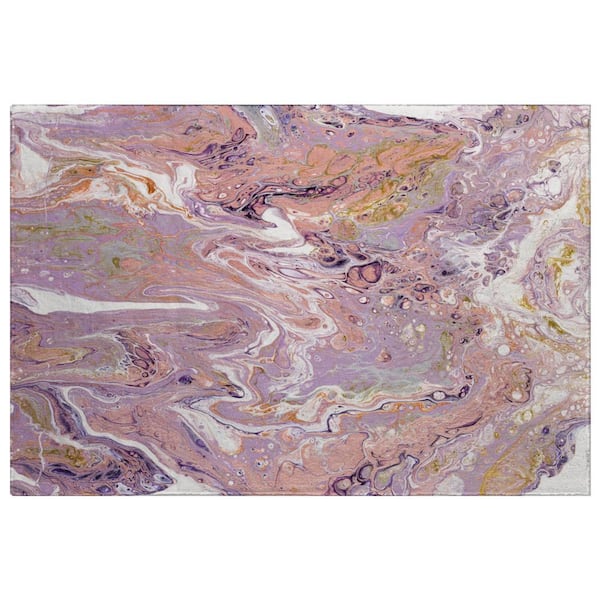 Dream Shag Premium Machine Washable Abstract ADS51 Taffy 3 ft. x 4 ft. Area Rug