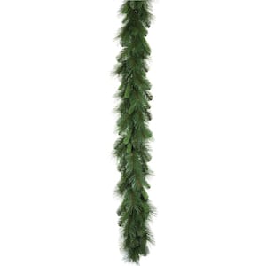 9 ft. Unlit Green Mixed Pine Artificial Christmas Garland
