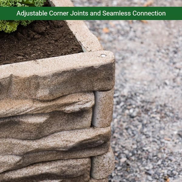 Rock Lock Raised Garden Bed - Straight Rock