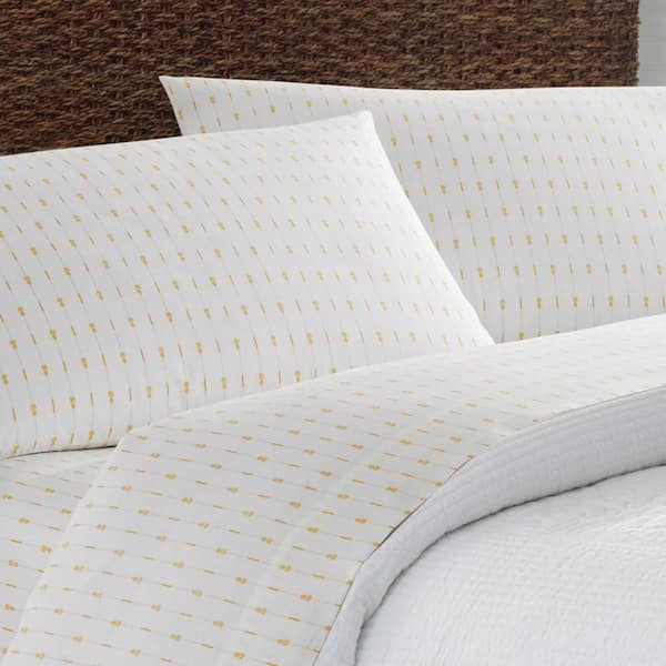 Pineapple Pinstripe Striped 200-Thread Count Cotton Sheet Set