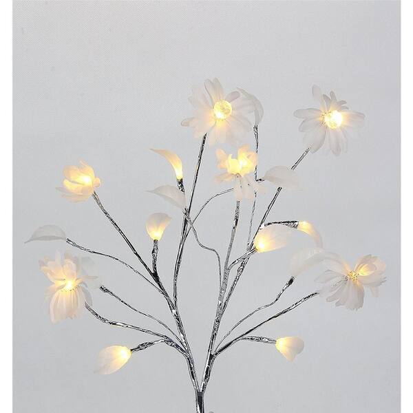 proHT 24 in. 3-Watt Chrysanthemum with 12 Warm White LED Lights