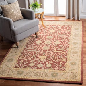Antiquity Rust 3 ft. x 5 ft. Border Floral Area Rug