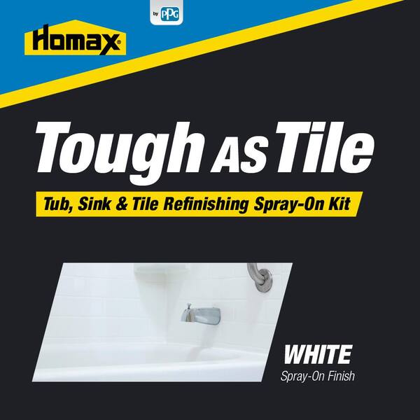 Homax 32 Oz White Tough As Tile, Home Depot Bathtub Refinishing