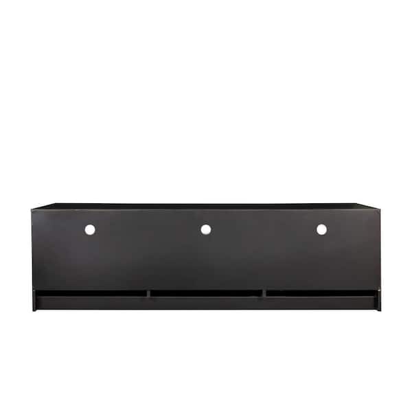 独創的 to up TVs Fits Stand TV Wood Black Tidoin 80 3 with in. ディスプレイ・モニター本体