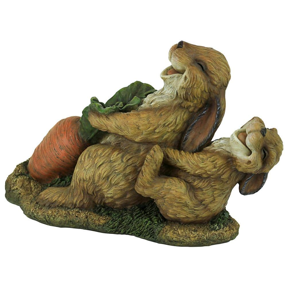 Design Toscano 8 in. H The Carrot Crew Rabbit Statue