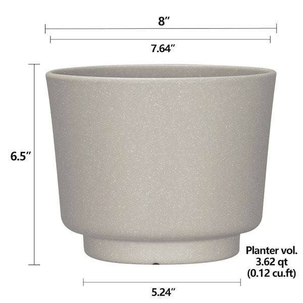 Bloem 6.5 in. H X 7.3 in. D Resin Planter Teal