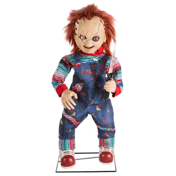 3.5 ft. Animated LED Scarred Chucky Doll H38