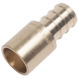 1/2 in. PEX Barb x 1/2 in. Male Sweat Lead Free Brass Adapter Fitting (5-Pack)