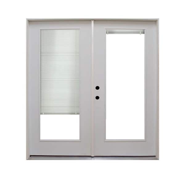 Steves & Sons 60 in. x 80 in. Element Series Retrofit Prehung Right-Hand Inswing White Primed Steel Patio Door