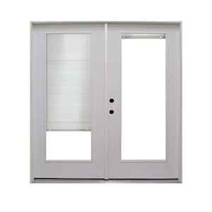 72 in. x 80 in. Element Series Retrofit Prehung Right-Hand Inswing White Primed Steel Patio Door