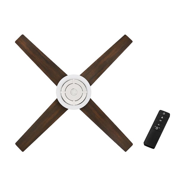 Cityview 54 in. Integrated LED Indoor Polished Nickel Ceiling Fan with Light and Remote Control