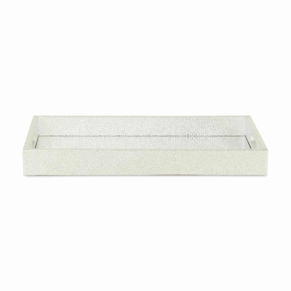 Silver Rectangle Wood 15.75 in. Decorative Tray price history on PriceWatchPro