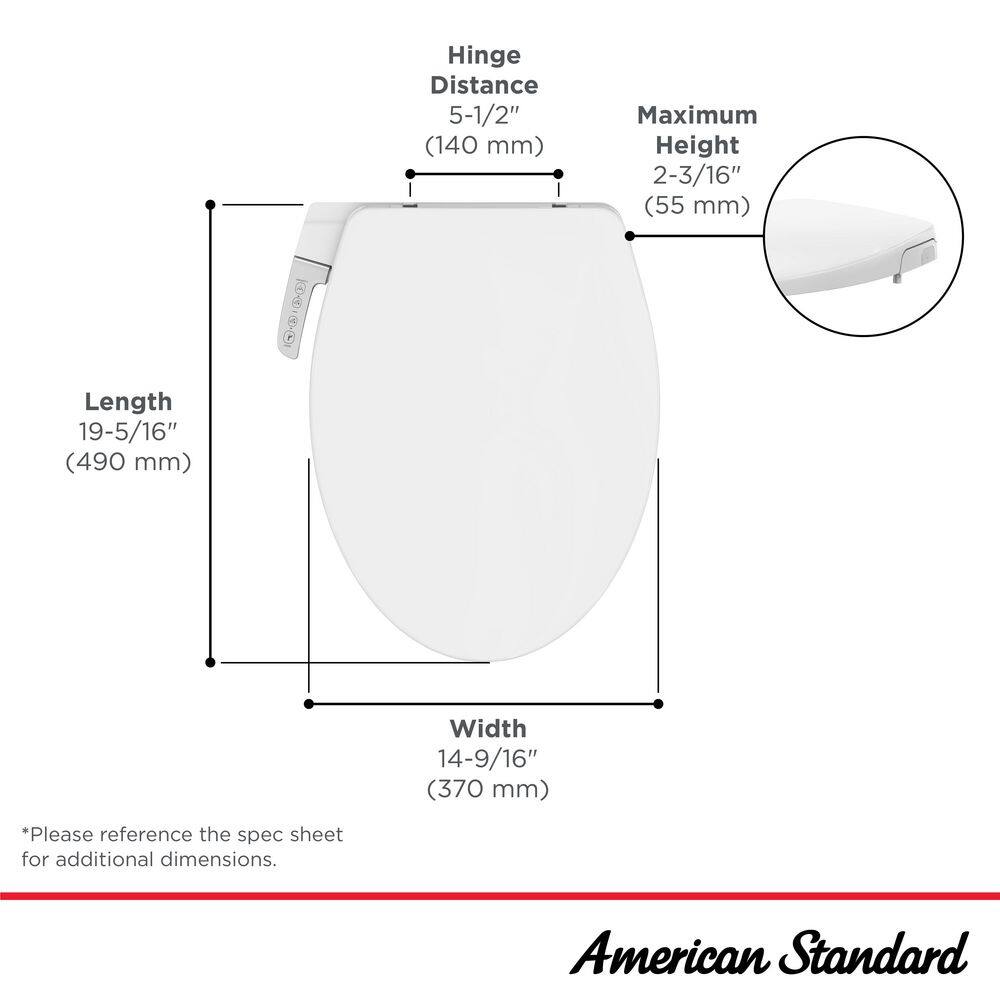 White Slim Non-Electric Bidet Seat with Ergonomic Handle