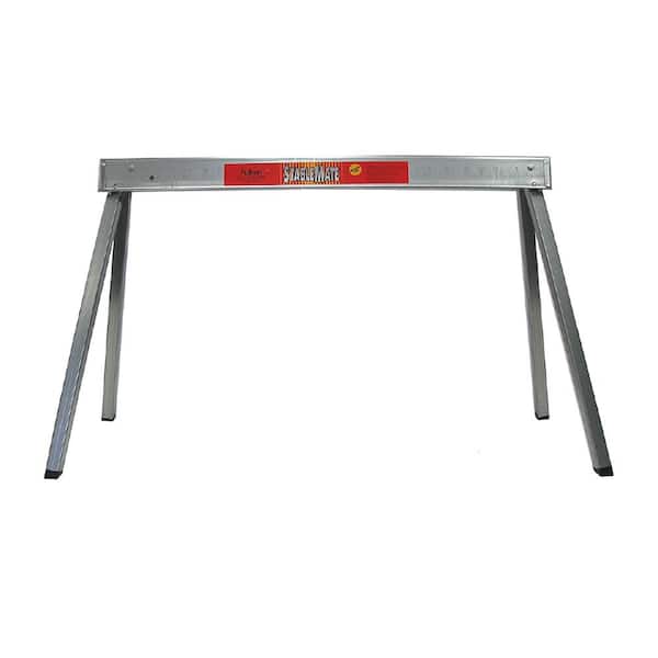 Fulton 42.3 in. D x 3.3 in. H x 6.5 in. W Galvanized Steel Professional Grade Folding Sawhorse/Workstand