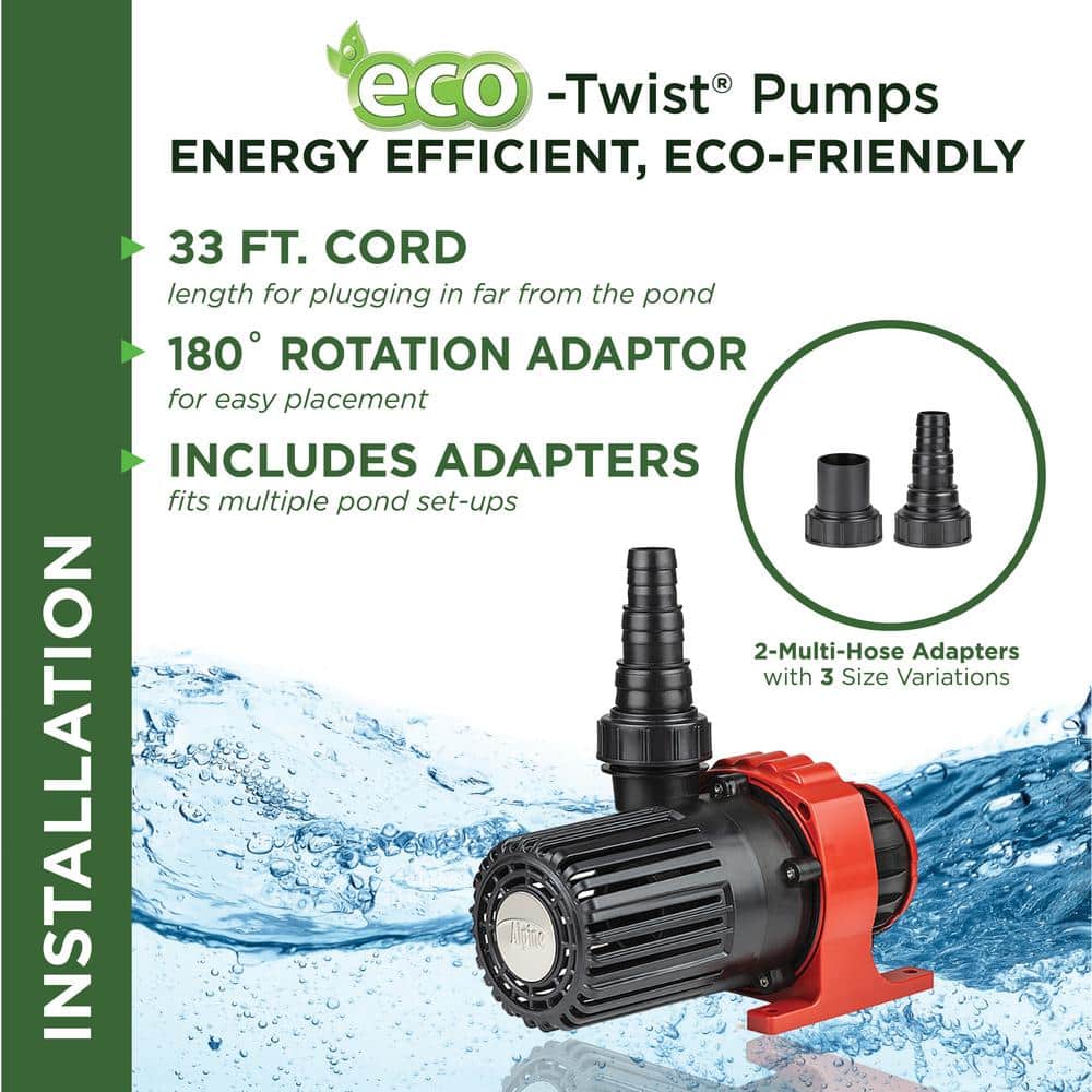 Eco-Friendly Submersible Pond Pump with 33 ft. Cord