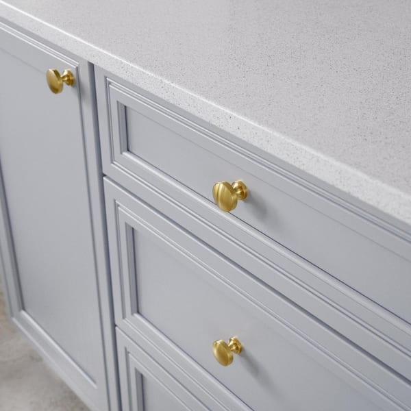 10-Pack Phoebe 1-1/3 in. (34 mm) Modern Gold Round Cabinet Knobs