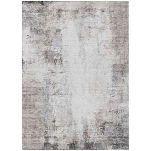 Chantille Machine Washable Indoor/Outdoor Abstract ACN2171 Taupe 10 ft. x 14 ft. Area Rug