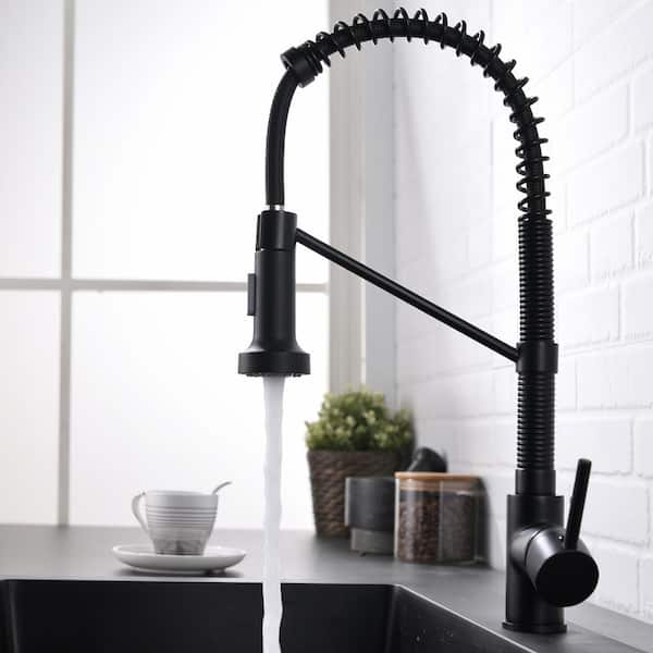Details about   US Kitchen Tap LED Swivel Deck Mounted Black Painting Single Handle Sink Faucet 
