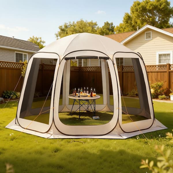 VEVOR Screen House Tent, 12 x 11 ft. 10-12 Person Pop Up Screen