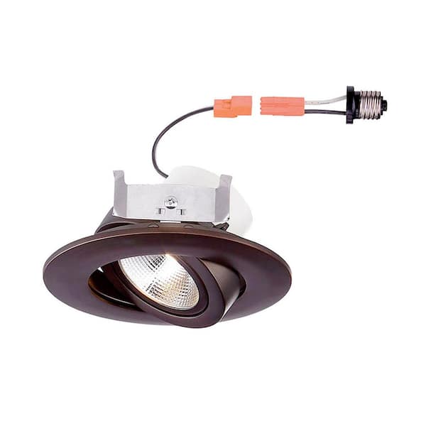 Envirolite 4 In 3000k Remodel Directional Gimbal Bronze Integrated Led Recessed Trim Evl4742bbz30 Envirolite 4 In 3000k Remodel, Directional Recessed Lighting 4