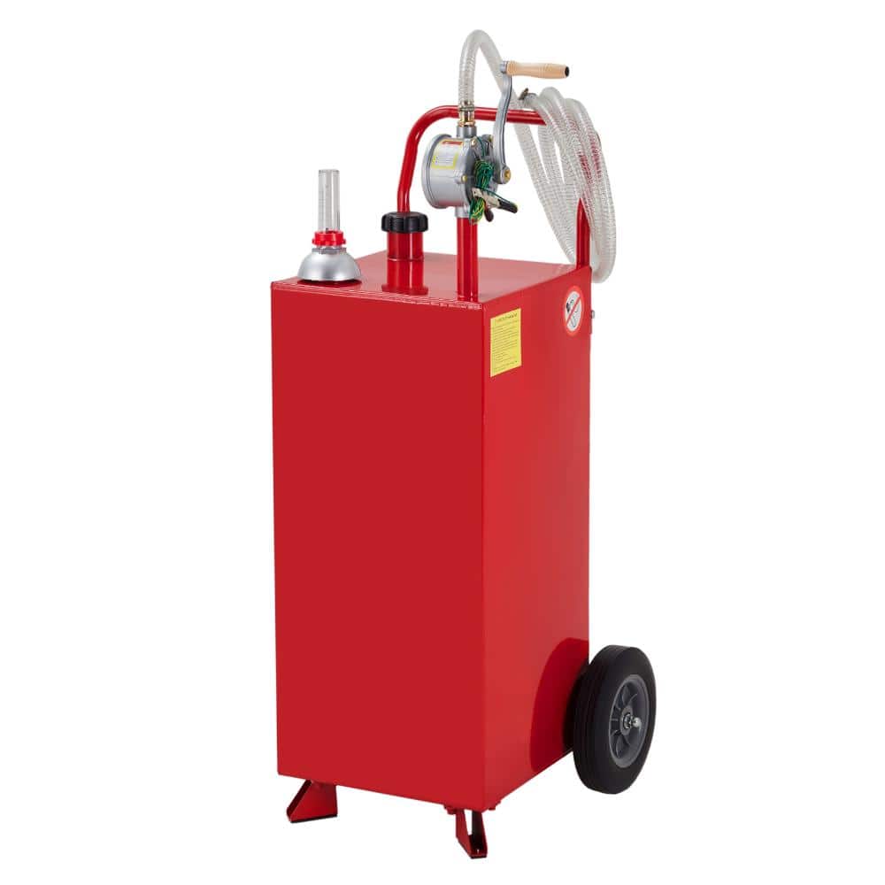 Heavy-Duty Steel Portable Fuel Storage Tank with Manual Transfer Pump for Cars, Lawn Mowers, ATVs, Boats price history on PriceWatchPro