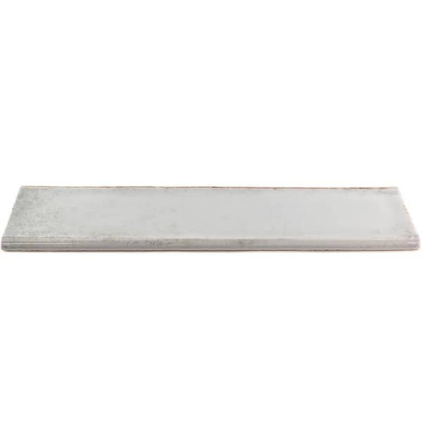 Moze Gray 3 in. x 12 in. Ceramic Bullnose Trim Wall Tile