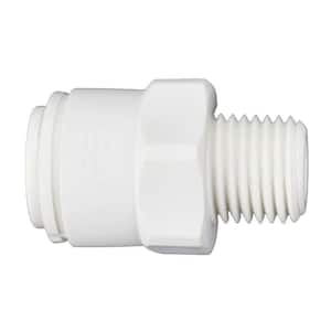 3/8 in. O.D. x 1/4 in. MIP NPTF Polypropylene Push-to-Connect Adapter Fitting